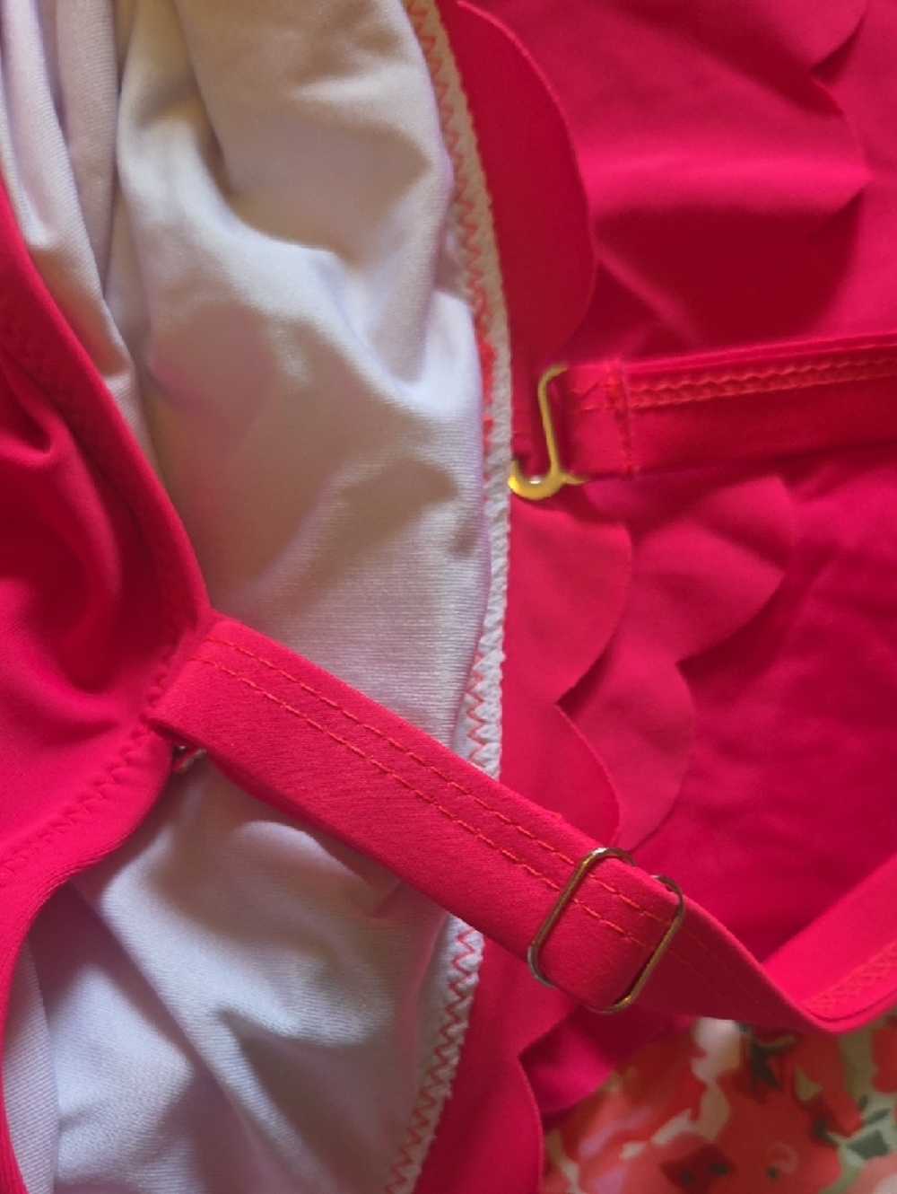 Bright Pink Floral Two-Piece Swim Set - Picture 6 of 7